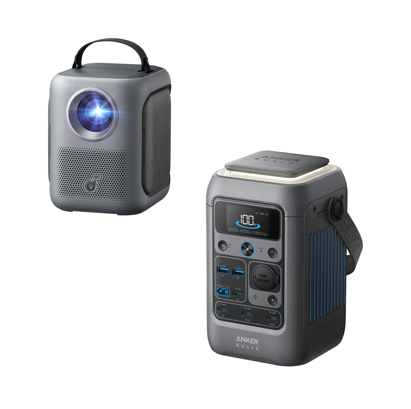 soundcore Nebula P1i | World's First Smart Portable Projector with Flippable Speakers
