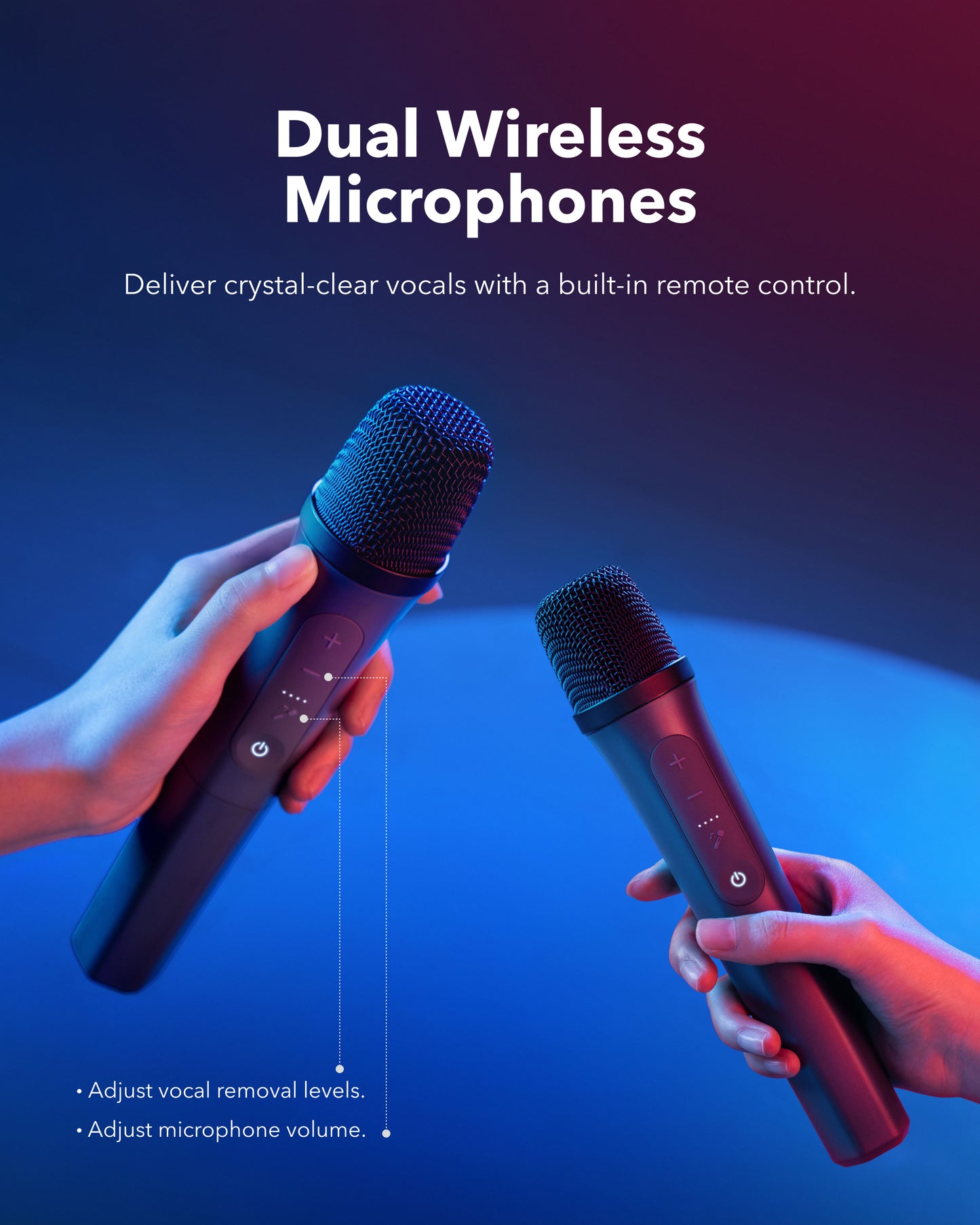 Rave 3 Karaoke Bluetooth Speaker with 2 Wireless Microphones