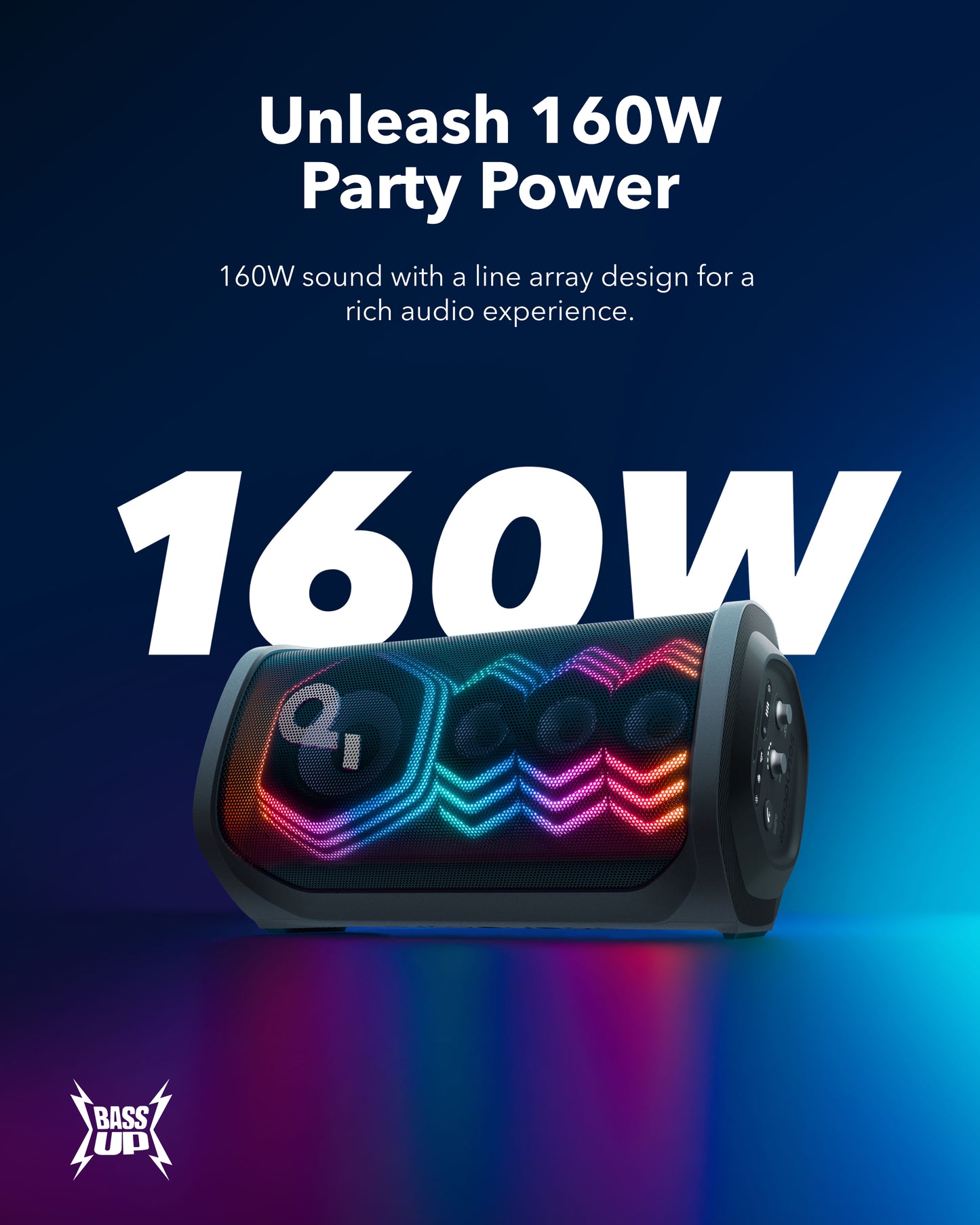 Rave 3 Karaoke Bluetooth Speaker with 2 Wireless Microphones