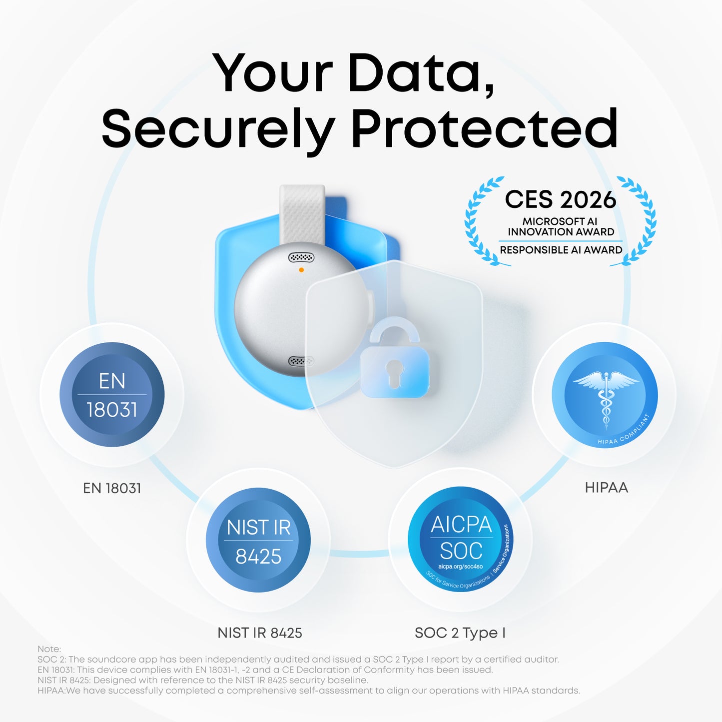 Anker soundcore Work | Coin-Sized Wearable Al Note Taker / Voice Recorder