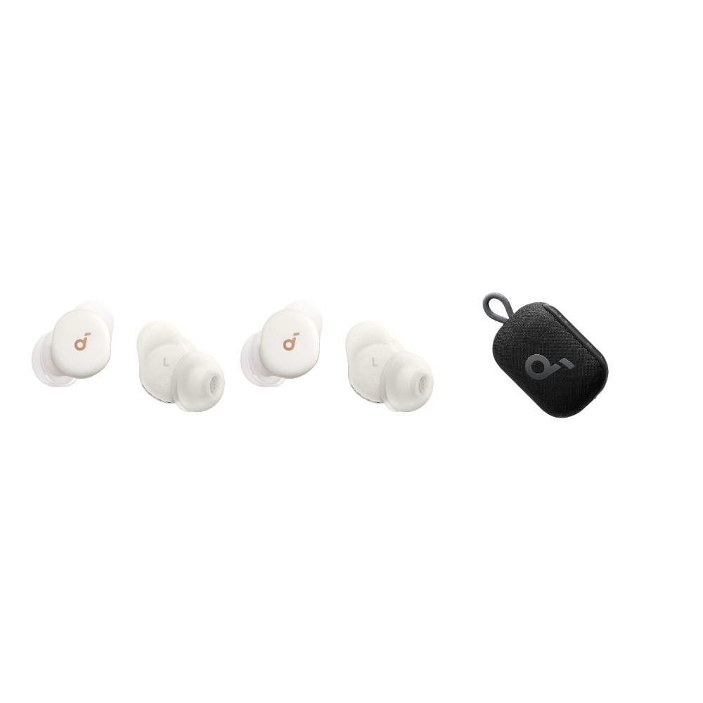 2 Pairs of soundcore Sleep A30 Earbuds + Select 4 Go Speaker