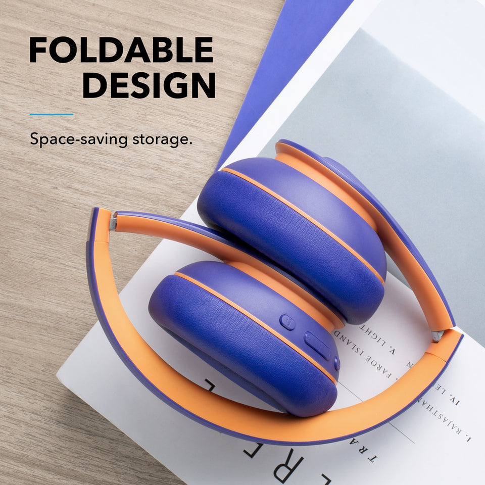 soundcore headphones with compact foldable feature on desk