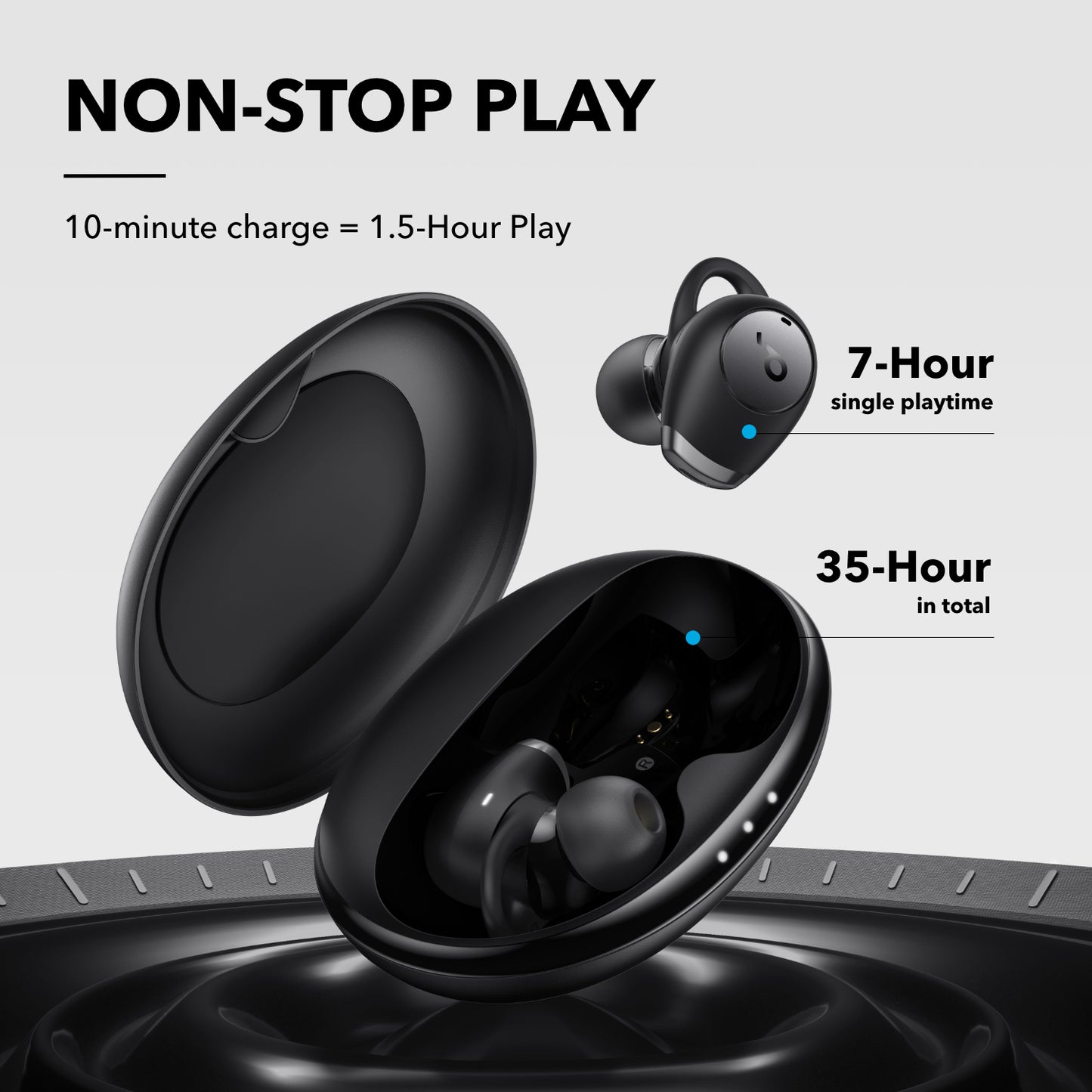 soundcore earbuds with 35-hour playtime