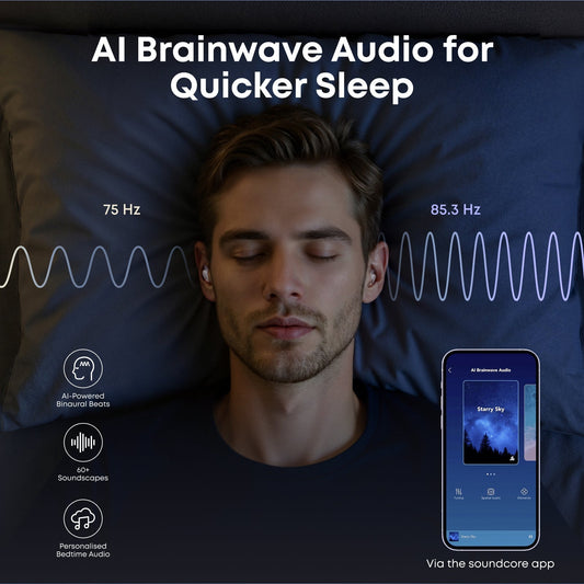soundcore Sleep A30 ANC Sleep Earbuds AI brainwave audio for quicker sleep
