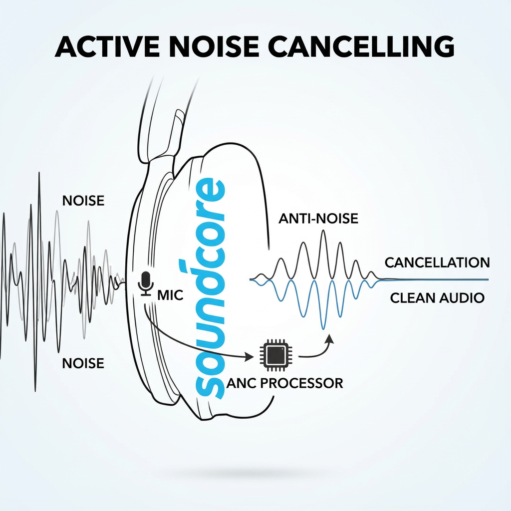 how does active noise cancelling work