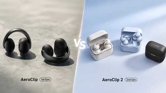 Anker soundcore AeroClip vs AeroClip 2 open‑ear clip‑on wireless earbuds comparison