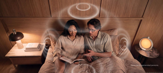 Couples wind down with soundcore SleepLab for a sleep routine that sticks