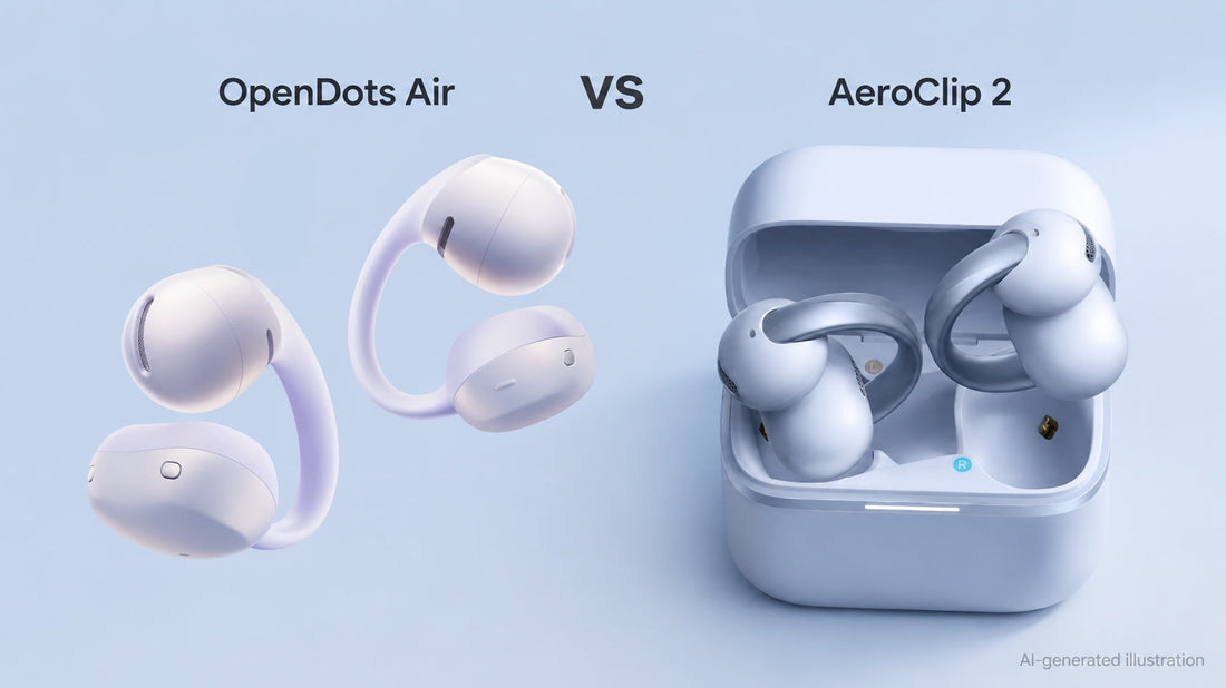 OpenDots Air and AeroClip 2 open-ear earbuds comparison