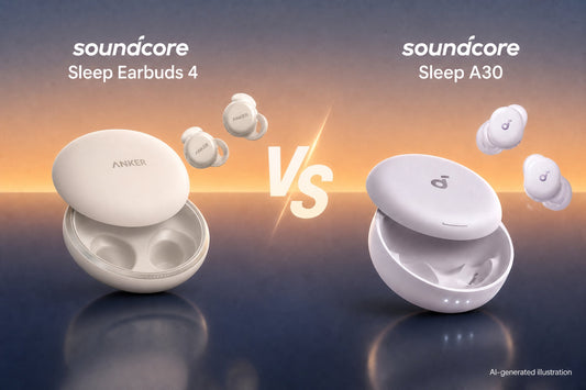 soundcore Sleep Earbuds 4 and Sleep A30 comparison