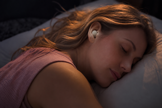 Anker soundcore Sleep Earbuds 4 Pro worn while sleeping