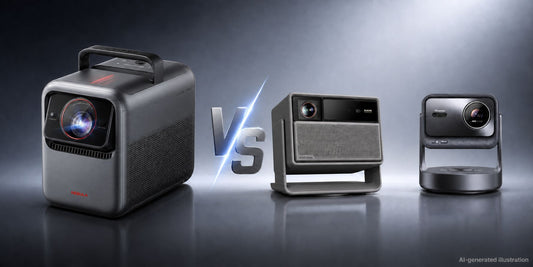 soundcore Nebula X1, XGIMI HORIZON 20 Max, and Hisense C2 Ultra projector comparison