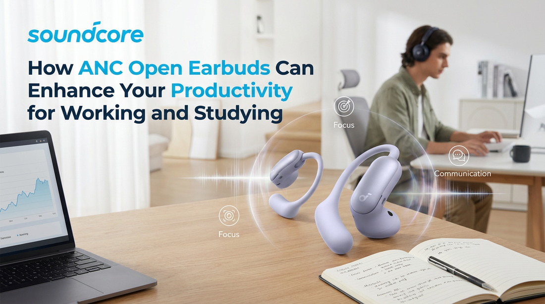 soundocore Aerofits 2 Pro open earbuds for working and studying
