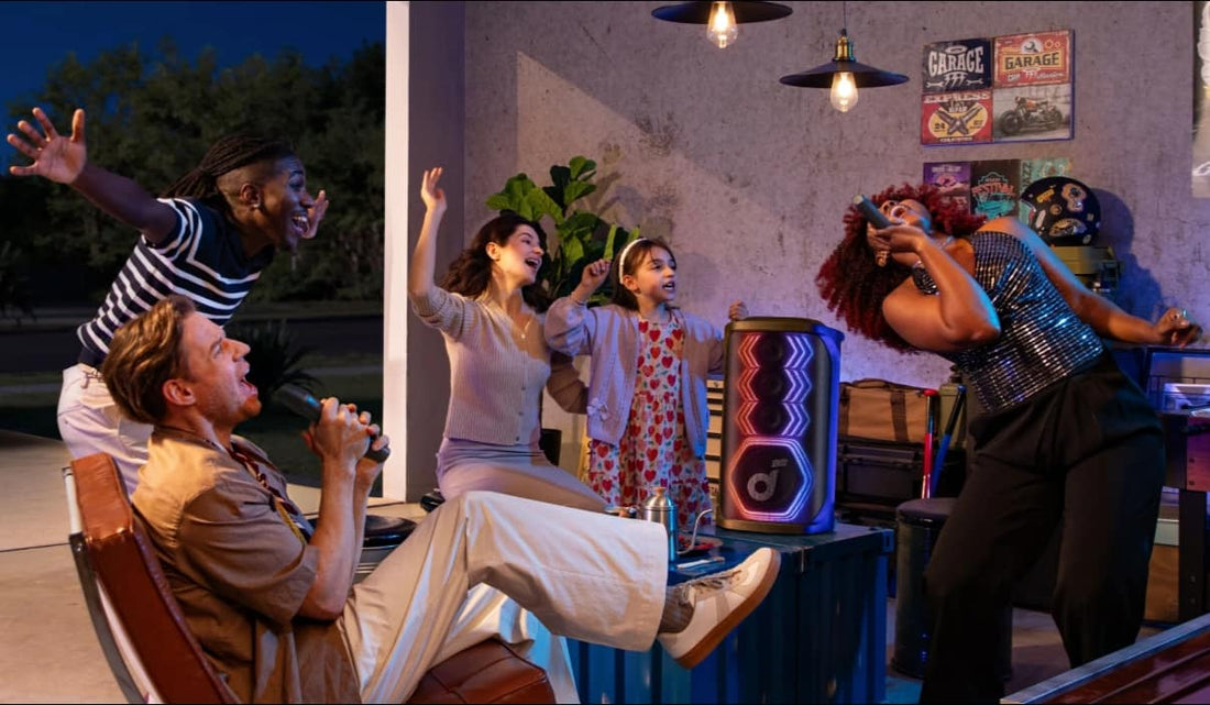 Karaoke party with soundcore speaker