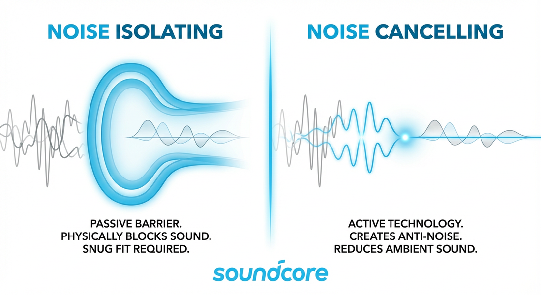noise isolating vs noise cancelling