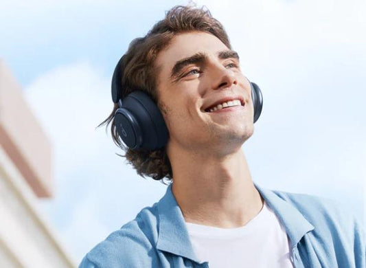 bluetooth headphones on a plane