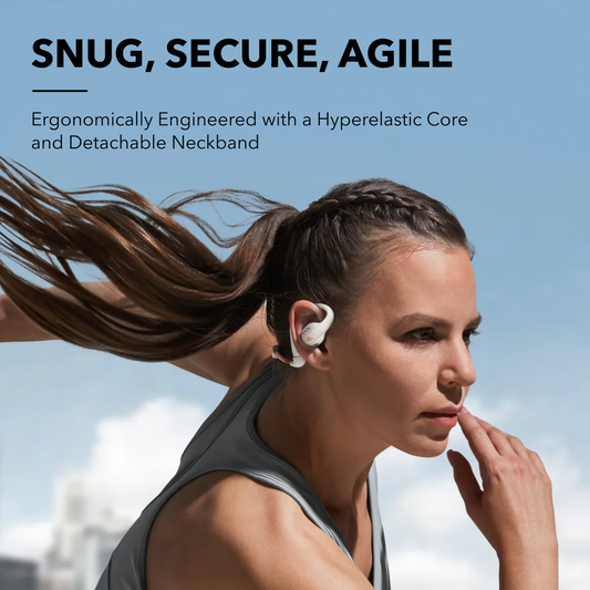 soundcore AeroFit Pro earbuds designed for outdoors