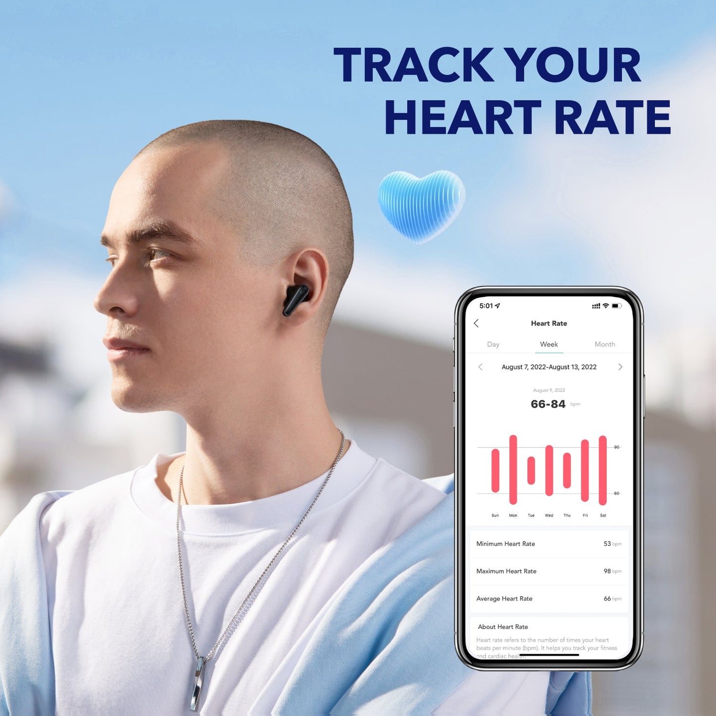 soundcore earbuds for heart rate tracking with smartphone