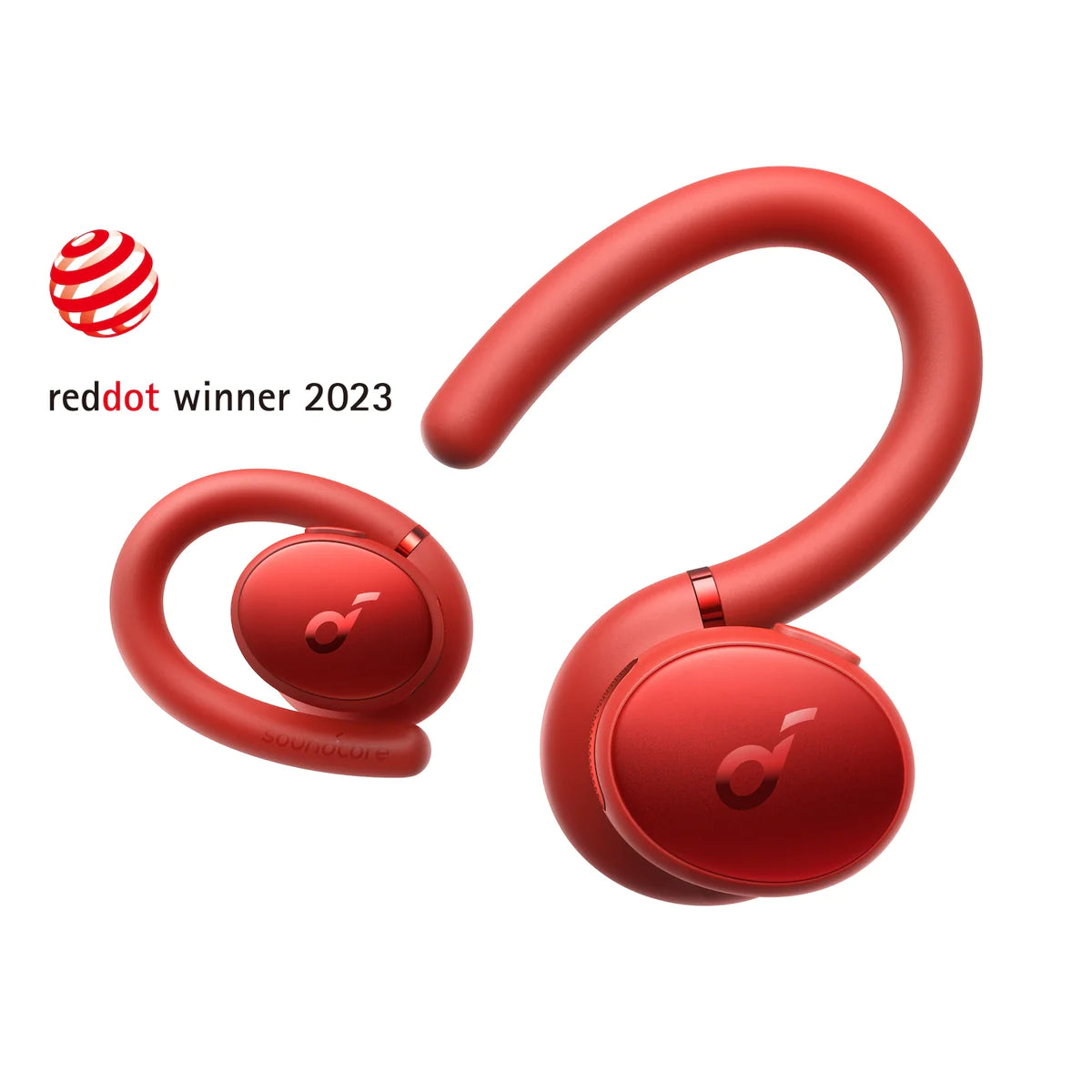 soundcore red earbuds for Red Dot award winner 2023