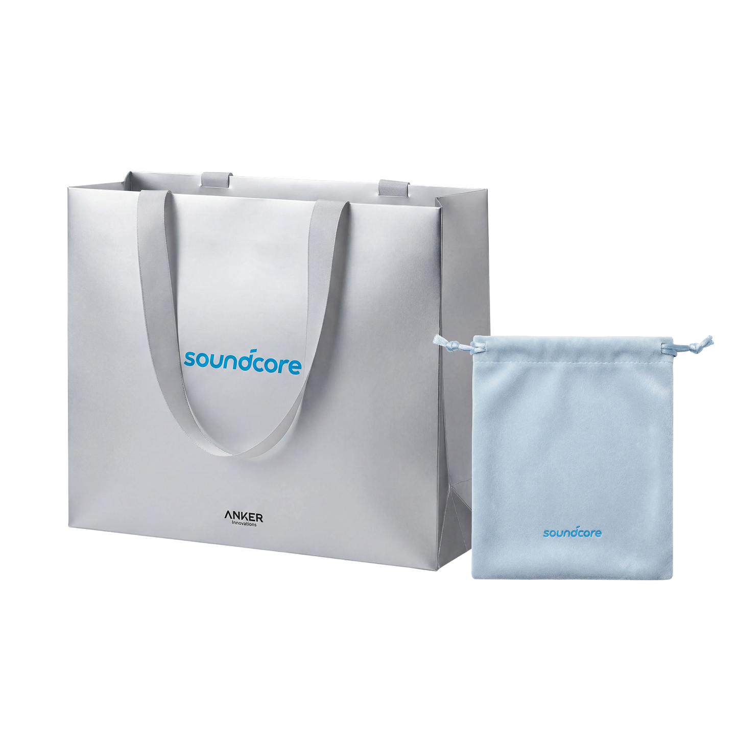 Elevate Your Soundcore Experience｜Premium Gift Bag and Light Blue Pouch