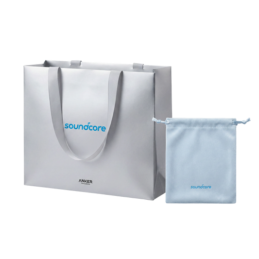 Elevate Your Soundcore Experience｜Premium Gift Bag and Light Blue Pouch