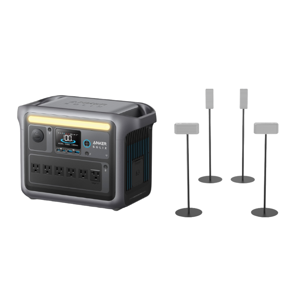 [Power Upgrade] Anker SOLIX C1000 & Floor Stands (4-Pack)