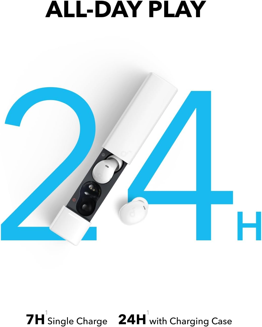 soundcore wireless earbuds with 24-hour battery life