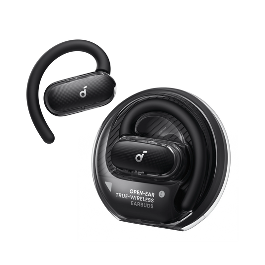soundcore open-ear earbuds with wireless charging case