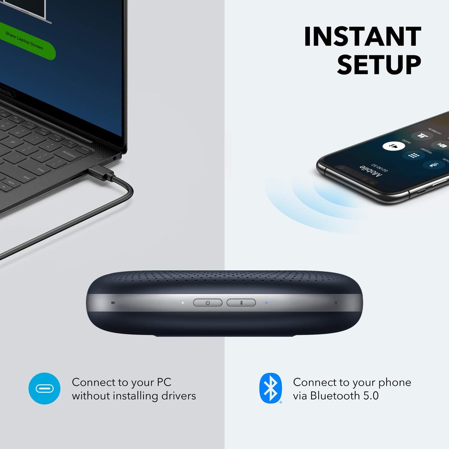 Anker PowerConf Bluetooth Speakerphone | Zoom Certified