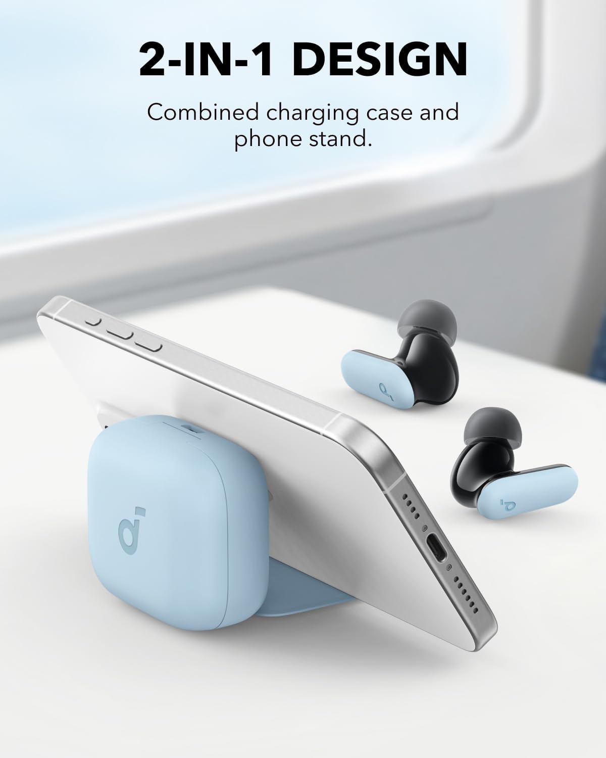 soundcore earbuds for charging case and phone stand