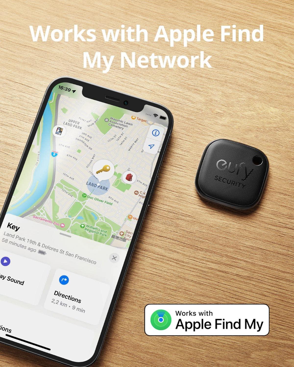 eufy Security by Anker Smart Tracker Link, Android not Supported, Works with Apple Find My (iOS only), Key Finder, Bluetooth Tracker for Earbuds and Luggage, Phone Finder, Water Resistant Button Device-TTS