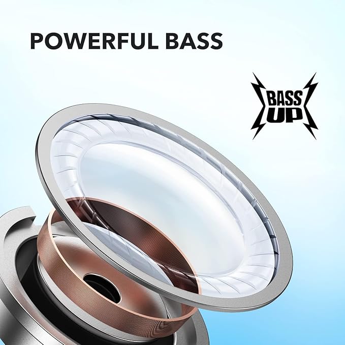 soundcore earbuds driver with powerful bass for BassUp