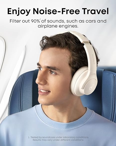 soundcore headphones with noise-cancelling for travel