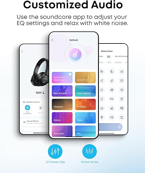 soundcore app with EQ settings for customized audio