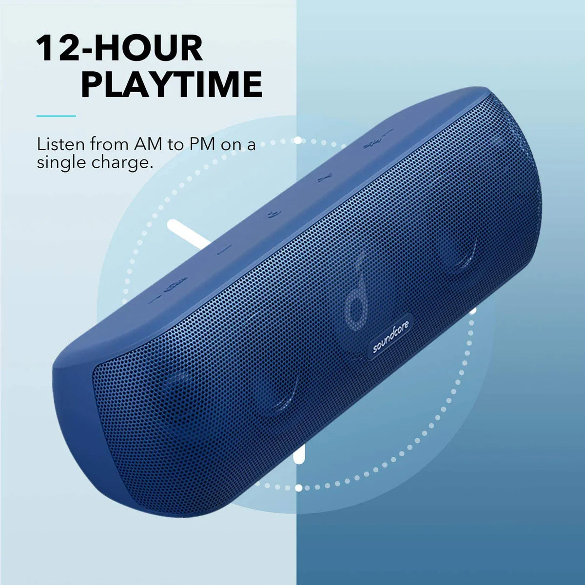 soundcore speaker with 12-hour playtime for long listening