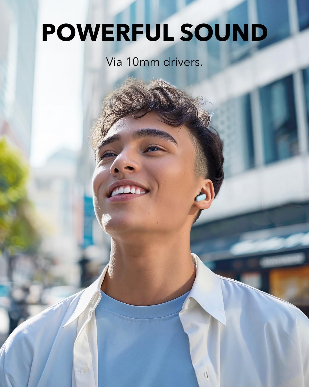 soundcore earbuds with 10mm drivers for powerful sound