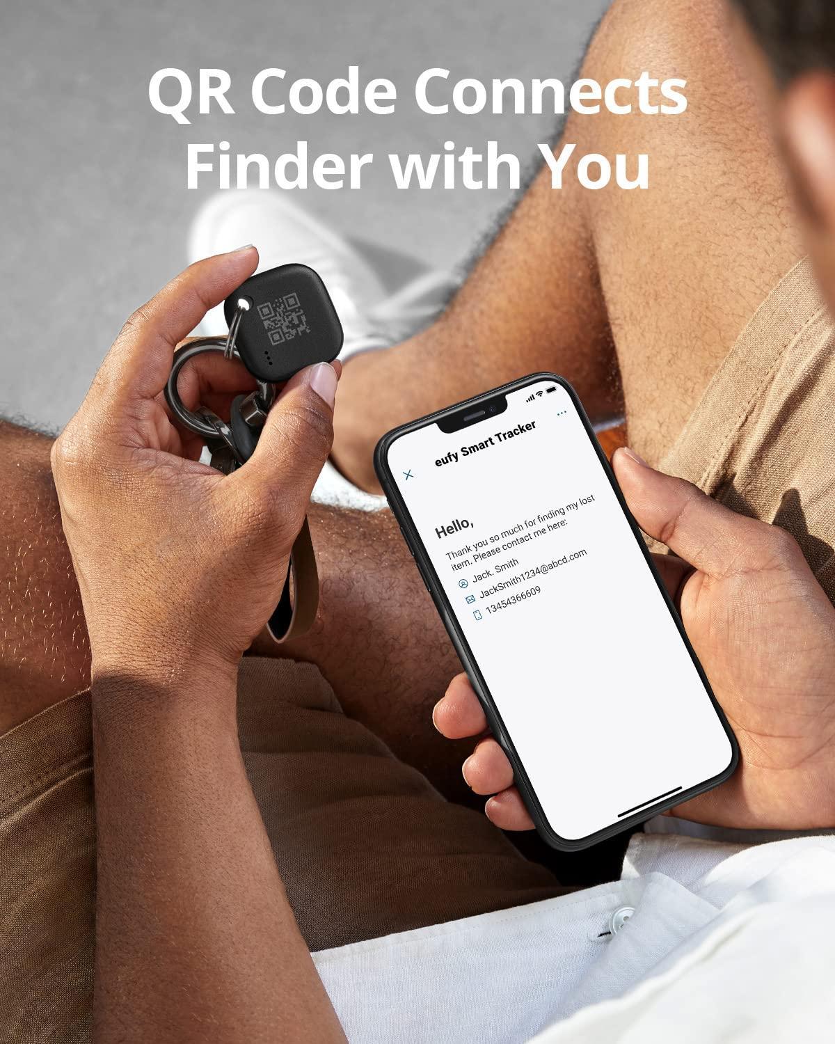 eufy Security by Anker Smart Tracker Link, Android not Supported, Works with Apple Find My (iOS only), Key Finder, Bluetooth Tracker for Earbuds and Luggage, Phone Finder, Water Resistant Button Device-TTS
