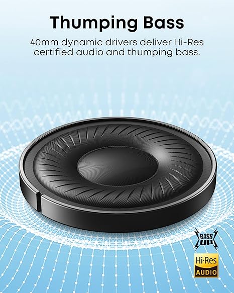 soundcore with 40mm dynamic drivers for Hi-Res audio