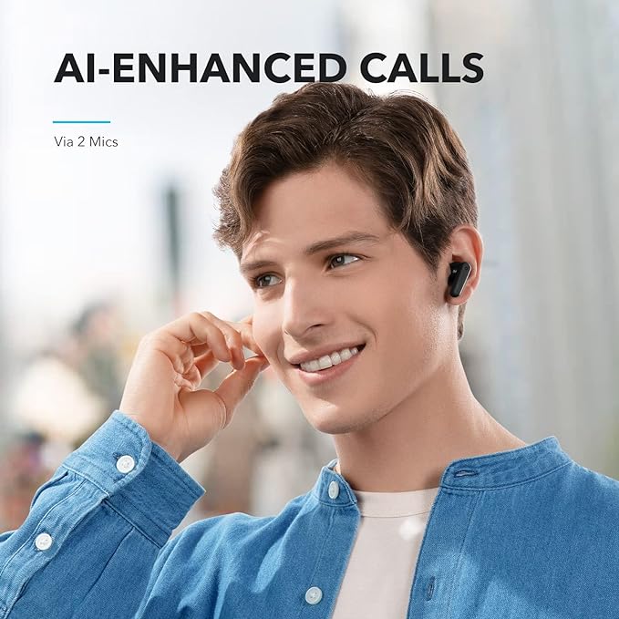 soundcore wireless earbuds with AI-enhanced calls