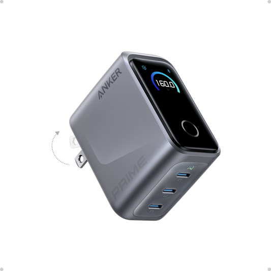 Anker charger with 160W display for fast charging