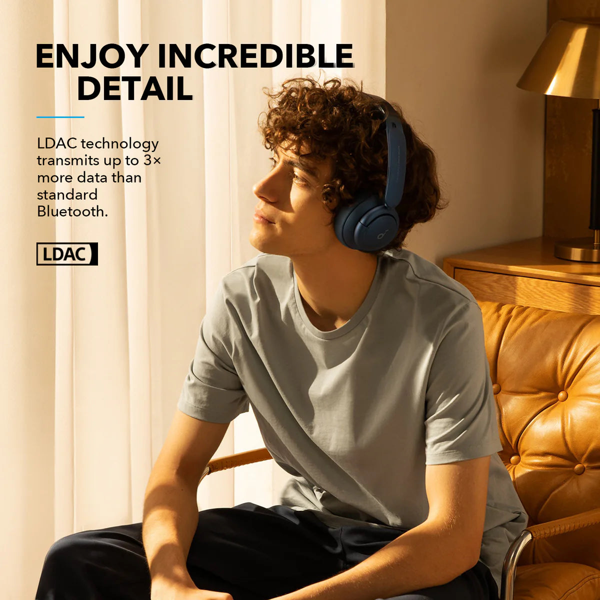 soundcore headphones with LDAC for high detail