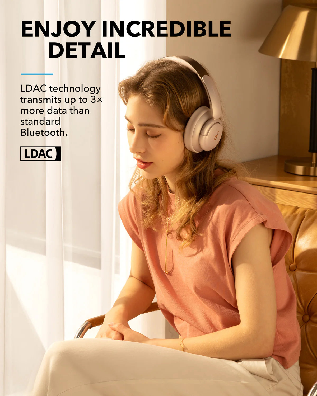 soundcore headphones with LDAC for detailed Bluetooth listening