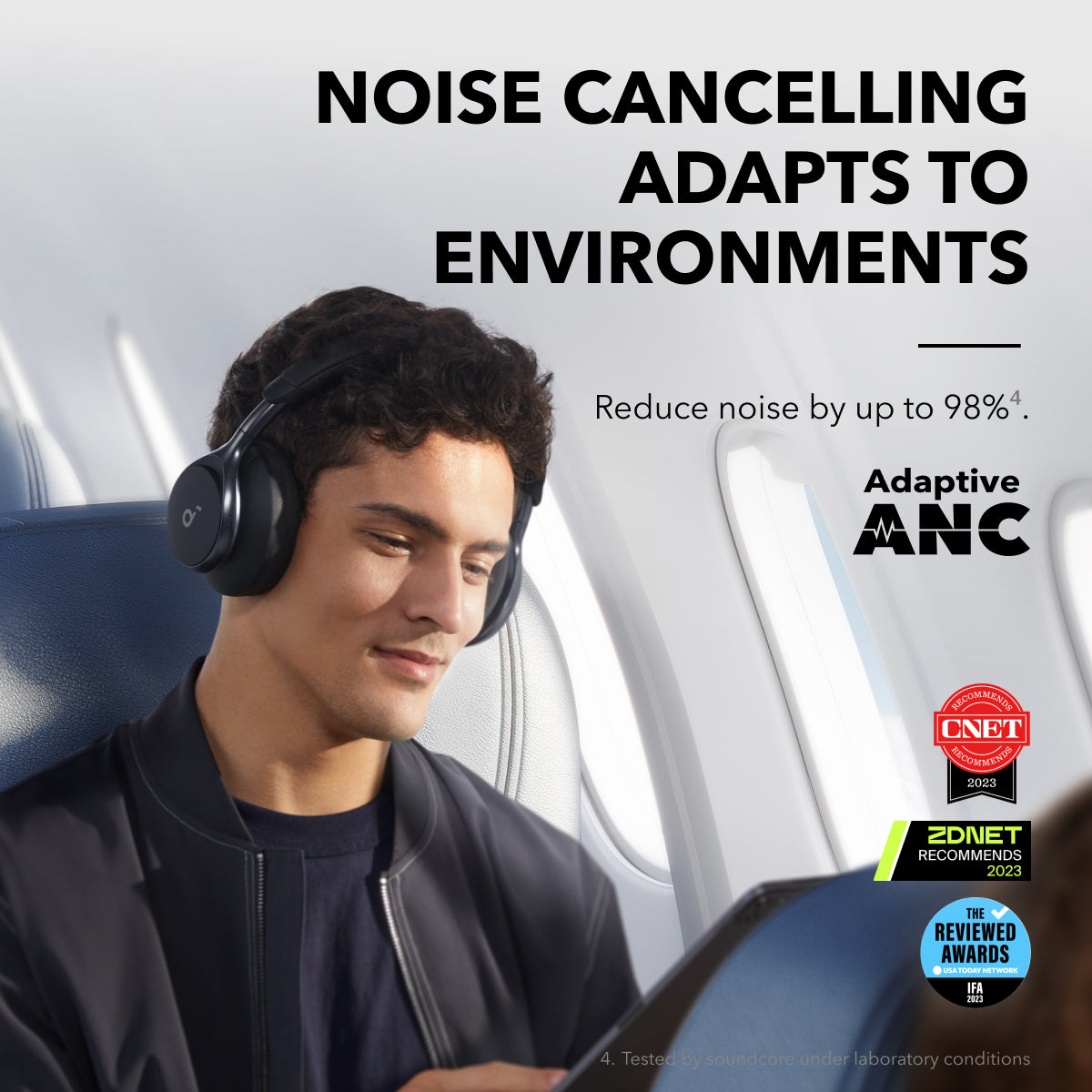 soundcore Space One, Upgraded Noise Cancelling Headphones 