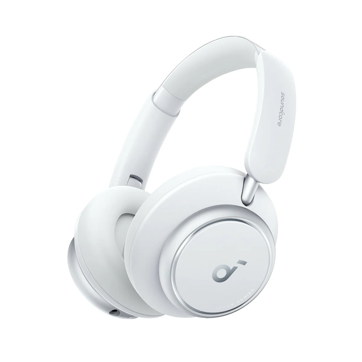 soundcore white ANC headphoness with cushioned ear cups