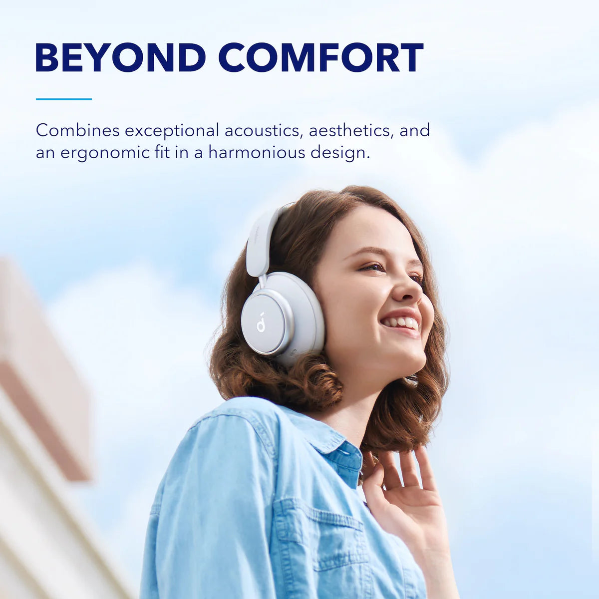soundcore ANC headphoness with ergonomic design for comfort