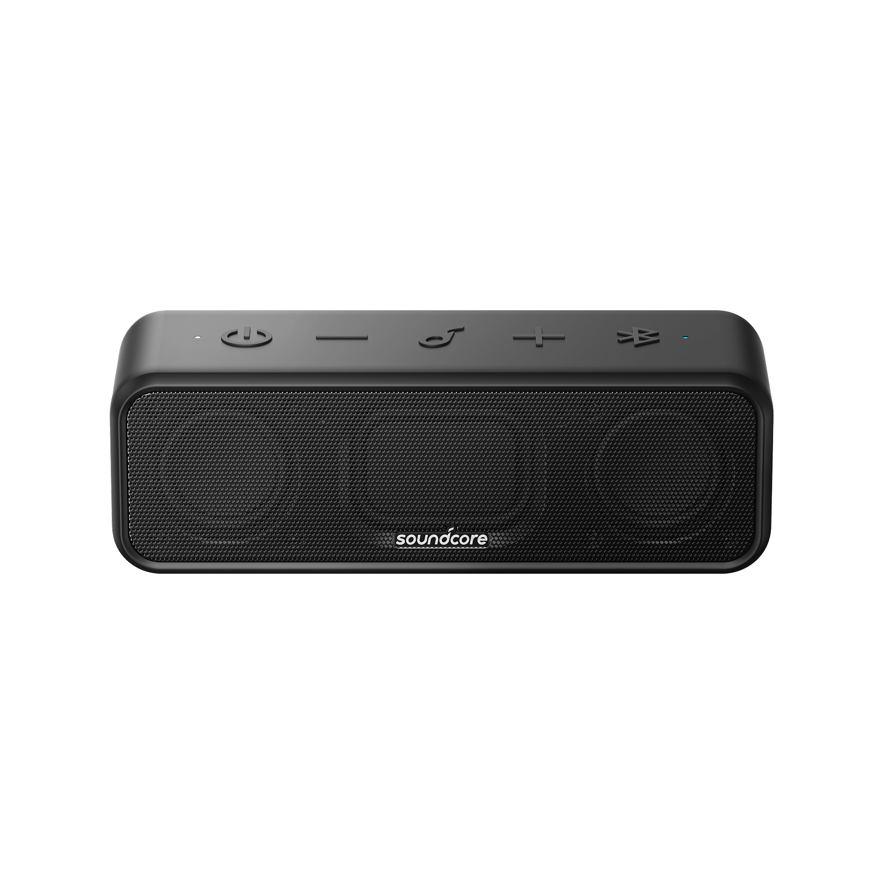 soundcore speaker with top control buttons, black color