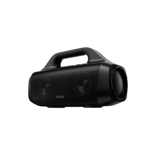 soundcore speaker with dual drivers and carry handle