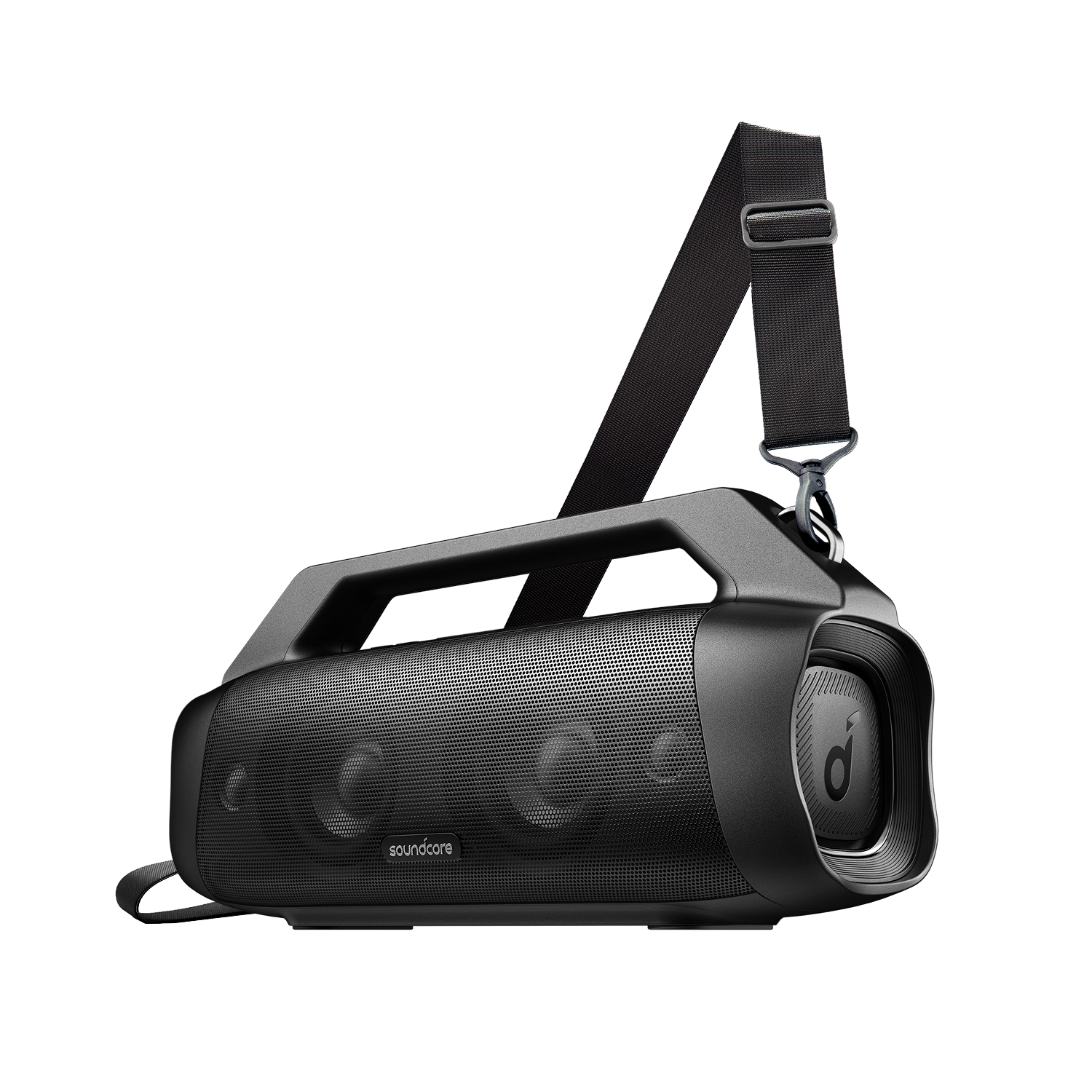 soundcore portable speaker with carrying strap for outdoor use