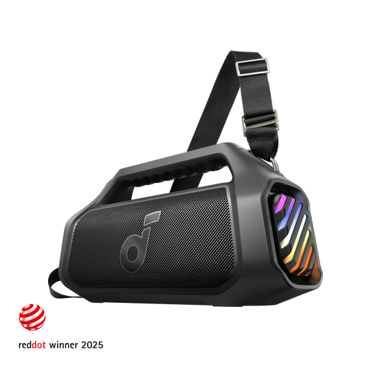 soundcore outdoor speaker with strap and RGB lights