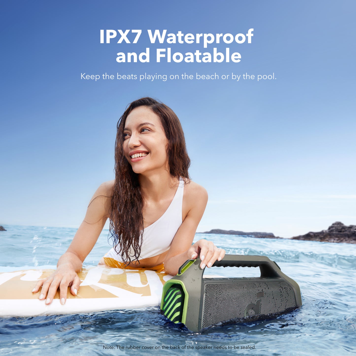 soundcore outdoor speaker with IPX7 waterproof for pool parties