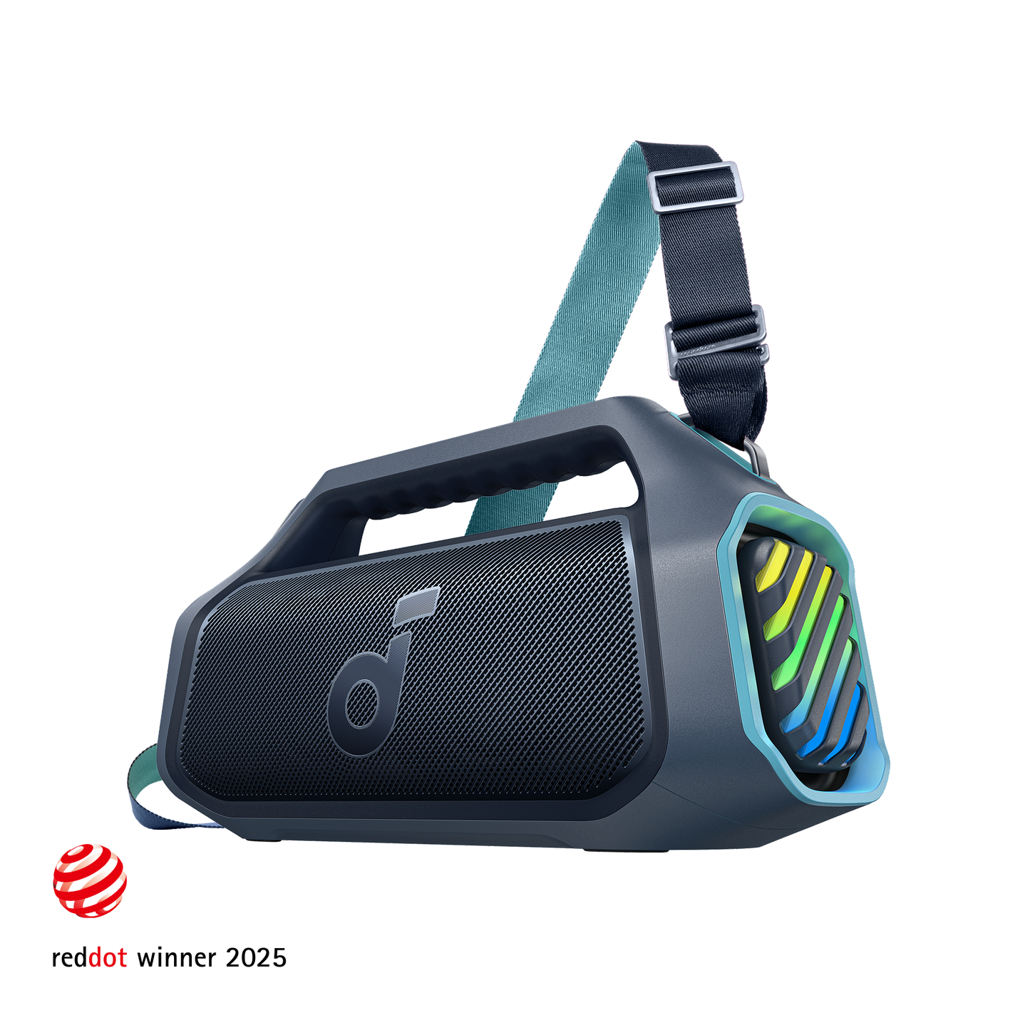 soundcore outdoor speaker with strap for easy carrying